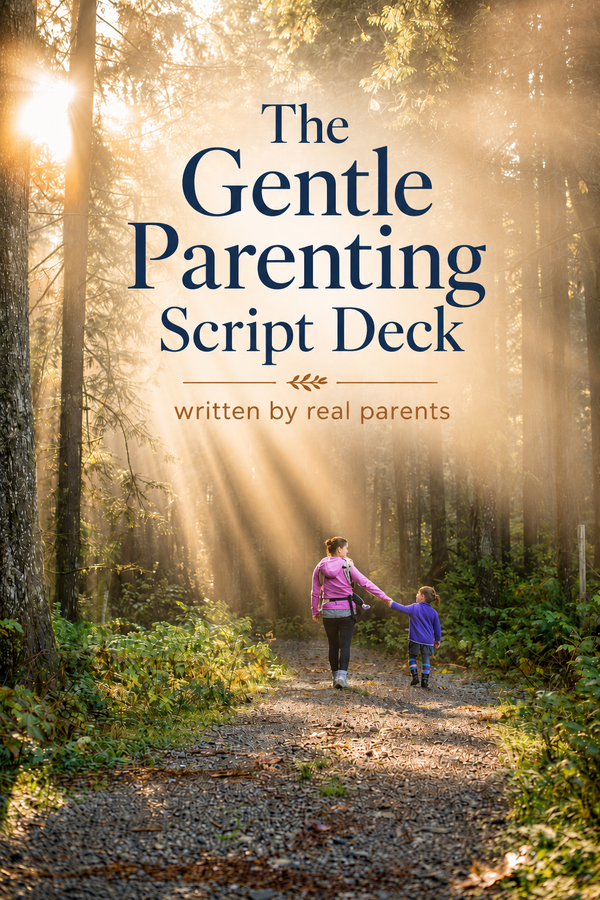 The Gentle Parenting Script Deck PDF guide cover — word-for-word scripts for toddler tantrums | GuideCraft
